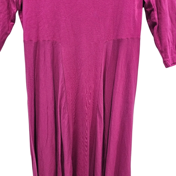 Soft Surroundings Deep Pink Flowing Maxi Dress 3/4 Sleeves Size XL Style 28105 - Picture 5 of 8